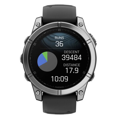 Garmin fenix E AMOLED Multisport GPS Smartwatch, Stainless Steel & Black, 47mm (GRM0302502)