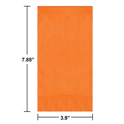 Creative Converting Touch of Color Guest Towels, 3-ply, Sunkissed Orange, 192/Carton (95191)