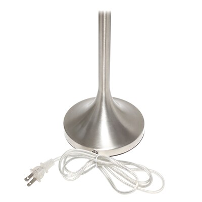 Creekwood Home Modern Glam 21.25" LED Table Lamp, Brushed Nickel/Polka Dot (CWT-1006-BD)