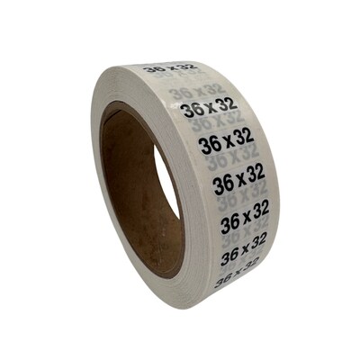 Nahanco 36 x 32  Plastic Size Marker, Clear/Black/White, 250/Roll (DSM-301)