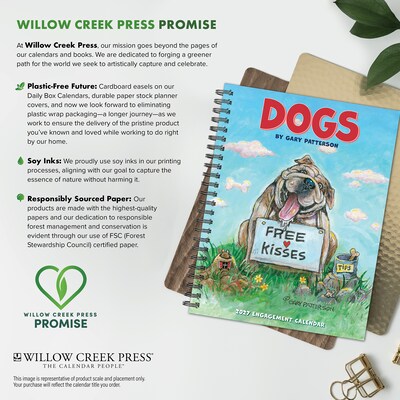 2027 Willow Creek Dogs by Gary Patterson 6.5" x 8.5" Weekly & Monthly Desk Calendar (64399)