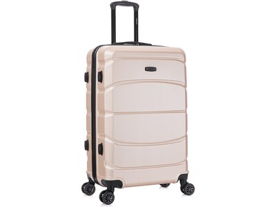 DUKAP Sense 28" Hardside Suitcase, 4-Wheeled Spinner, TSA Checkpoint Friendly, Champagne (DKSEN00L-CHA)