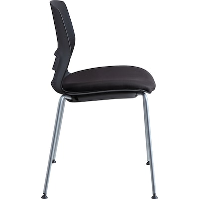 Lorell Arctic Series Stack Chairs, Black, 2/Carton (LLR42948)