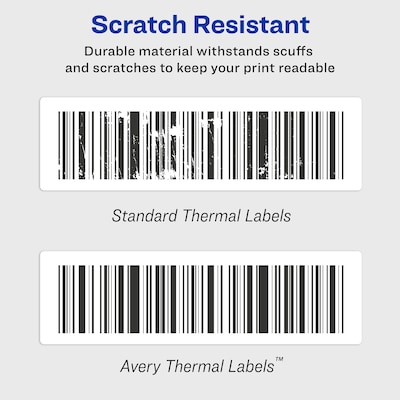 Avery Thermal Shipping Labels, 4" x 6", White, 220 Labels/Roll, 4 Rolls/Box (4157)