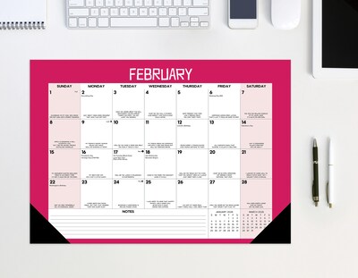 2026 Willow Creek Bad Dad Jokes 17" x 12" Monthly Desk Pad Calendar, Blue (57056)