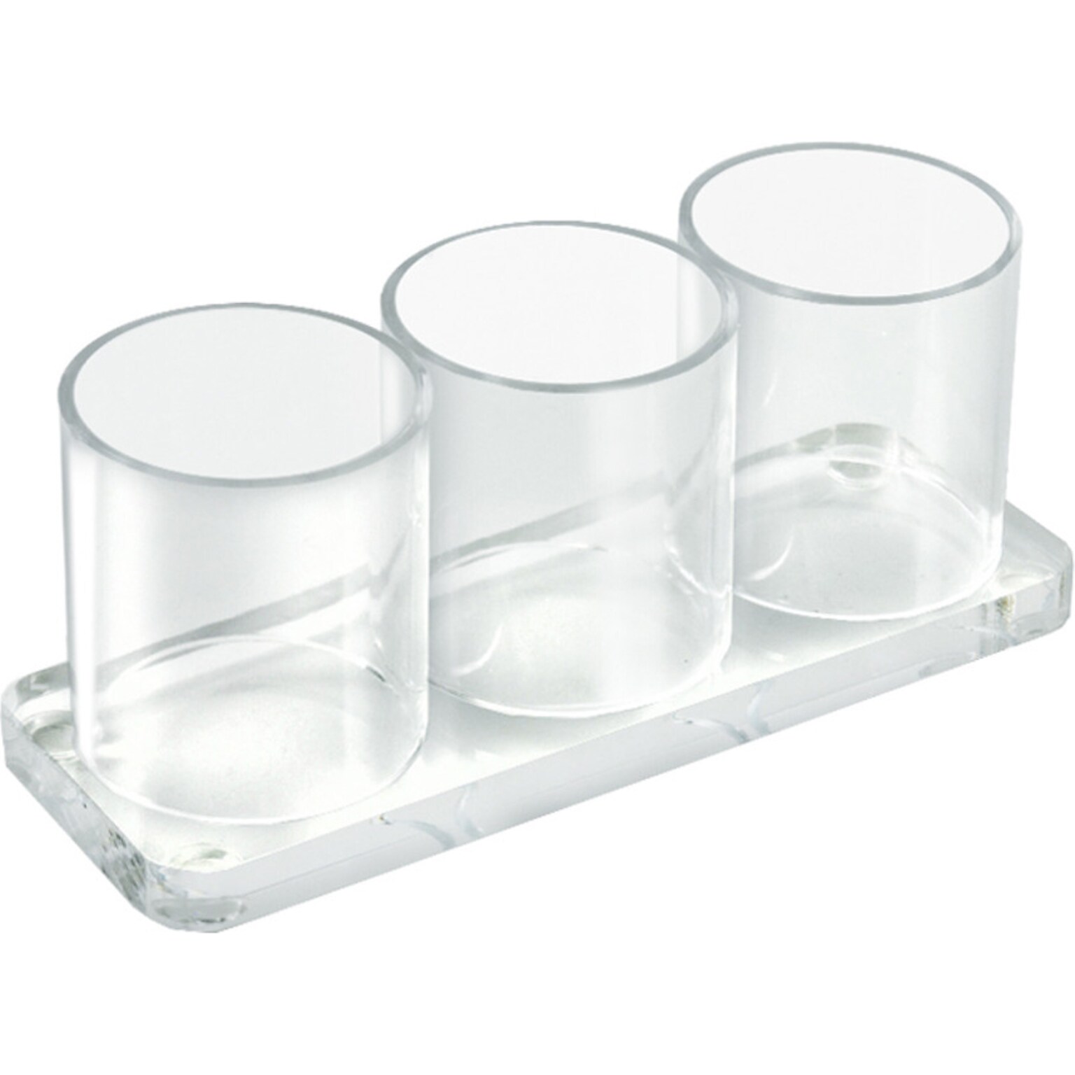 Azar Deluxe 7W 3-Cup Holder, Clear, Each (225573)