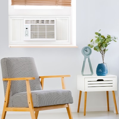 Keystone 5,000 BTU Window-Mounted Air Conditioner with Follow Me LCD Remote Control, white (KSTAW05CE)