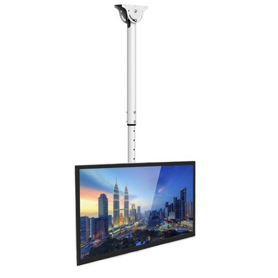 Mount-It! Full Motion Long Extension Ceiling TV Mount for 32to 70 TVs up to 110 lbs., White (MI-50