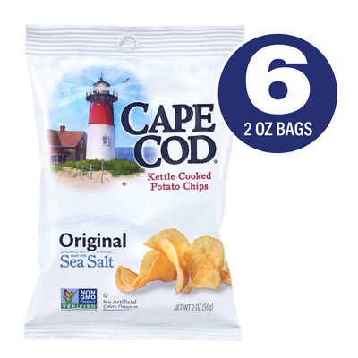 Cape Cod Gluten Free Original Potato Chips, 2 oz., 6/Pack (220-02564)