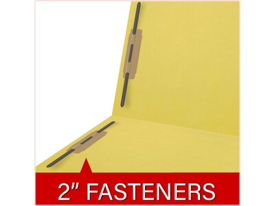 Medical Arts Press Reinforced End Tab File Folder, Straight Cut, Letter-Size, Yellow, 50/Box (S-01602-YLW)