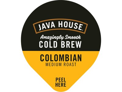 Java House Colombian Cold Brew Coffee Pods, Medium Roast, 12/Carton (FC309352)