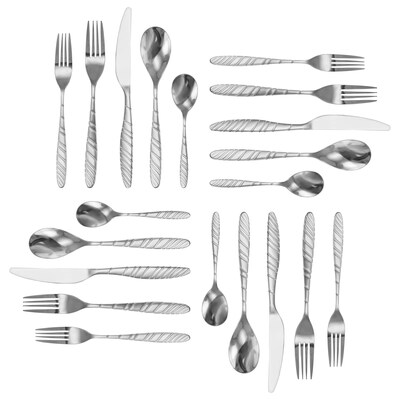 MegaChef LaVague Stainless Steel Flatware Set, 20 Piece (937112469M)