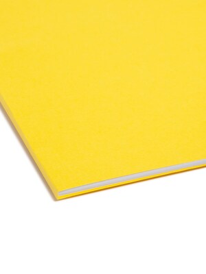 Smead Fastener File Folders, 2 Fasteners, Reinforced 1/3-Cut Tab, Letter Size, Yellow, 50/Box (12940)