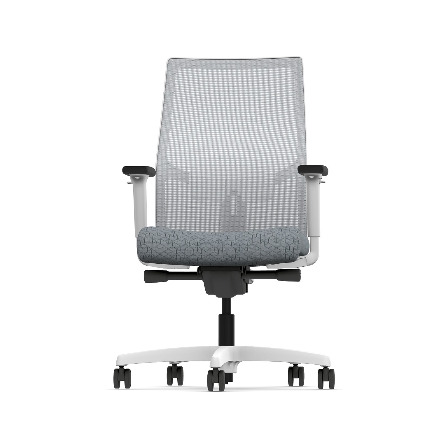 HON Ignition 2.0 Fabric/Mesh Swivel Task Chair, Basalt/Designer White (HIWMMKD.Y2.A.H.IF.APX25.DW.SB.DWX)