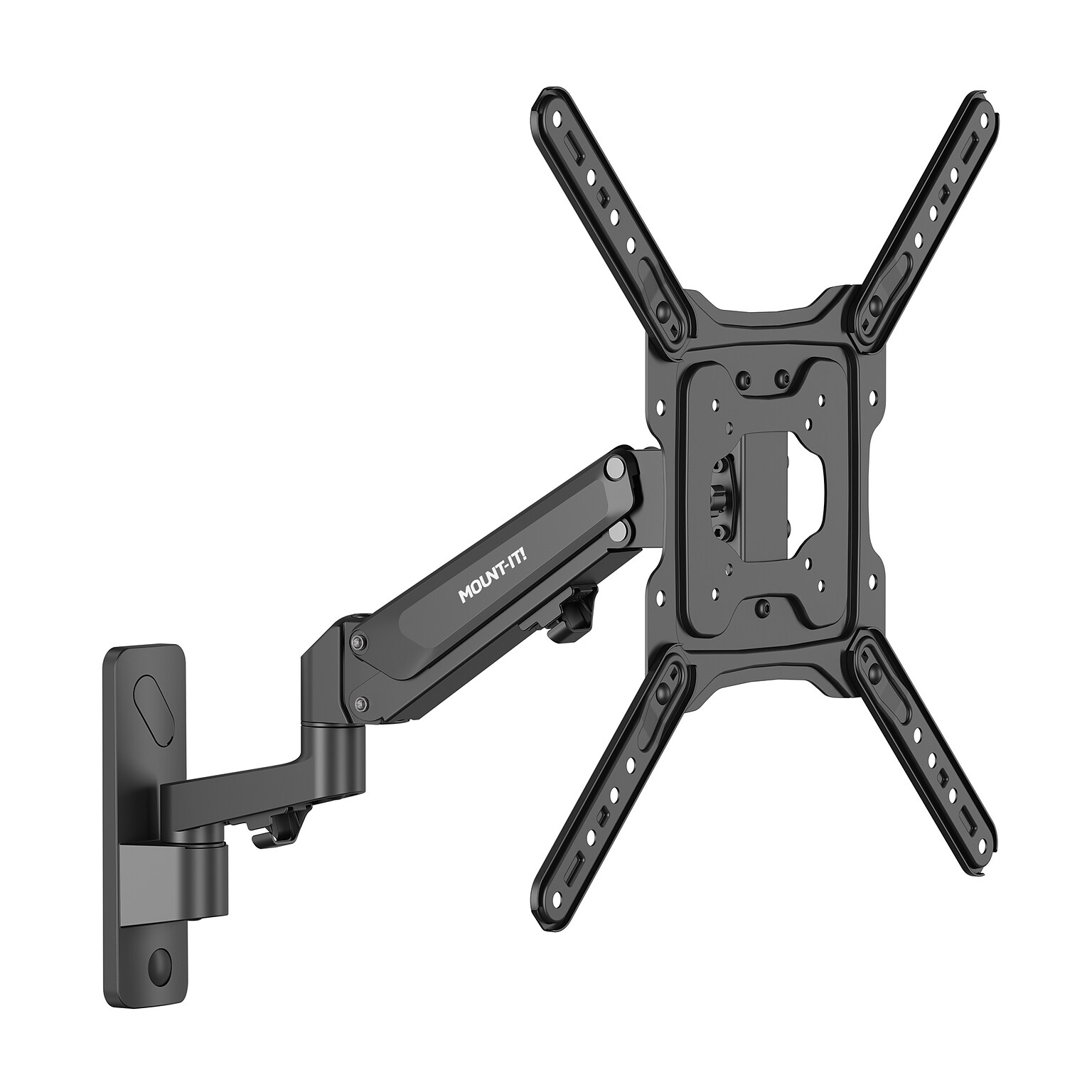Mount-It! Full Motion TV Wall Mount with Gas Spring Arm, Supports 23 to 55 Screens, 50.6lbs. Max. (MI-444BLK)