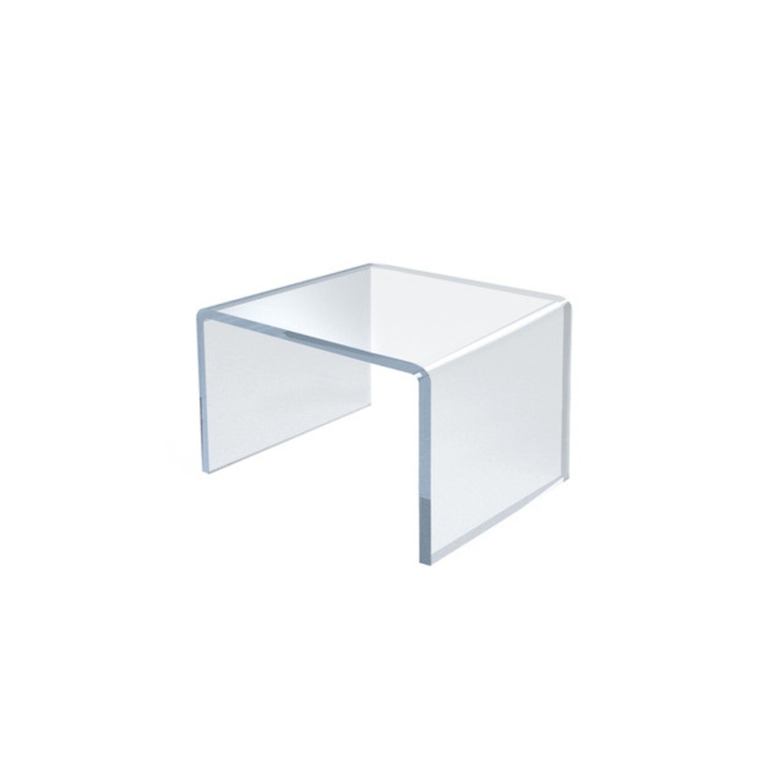 Azar Displays 2.5 Riser, Clear, 4/Pack (515328)