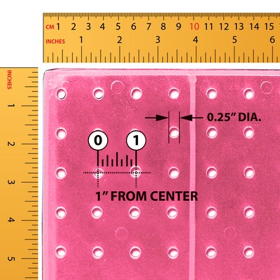 Azar Studio Base 60" x 17" Pegboard Floor Stand, Pink (700770-PNK-6C50)