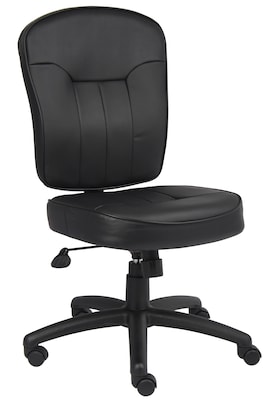 Boss Leather Task Chair, Black (B1560)