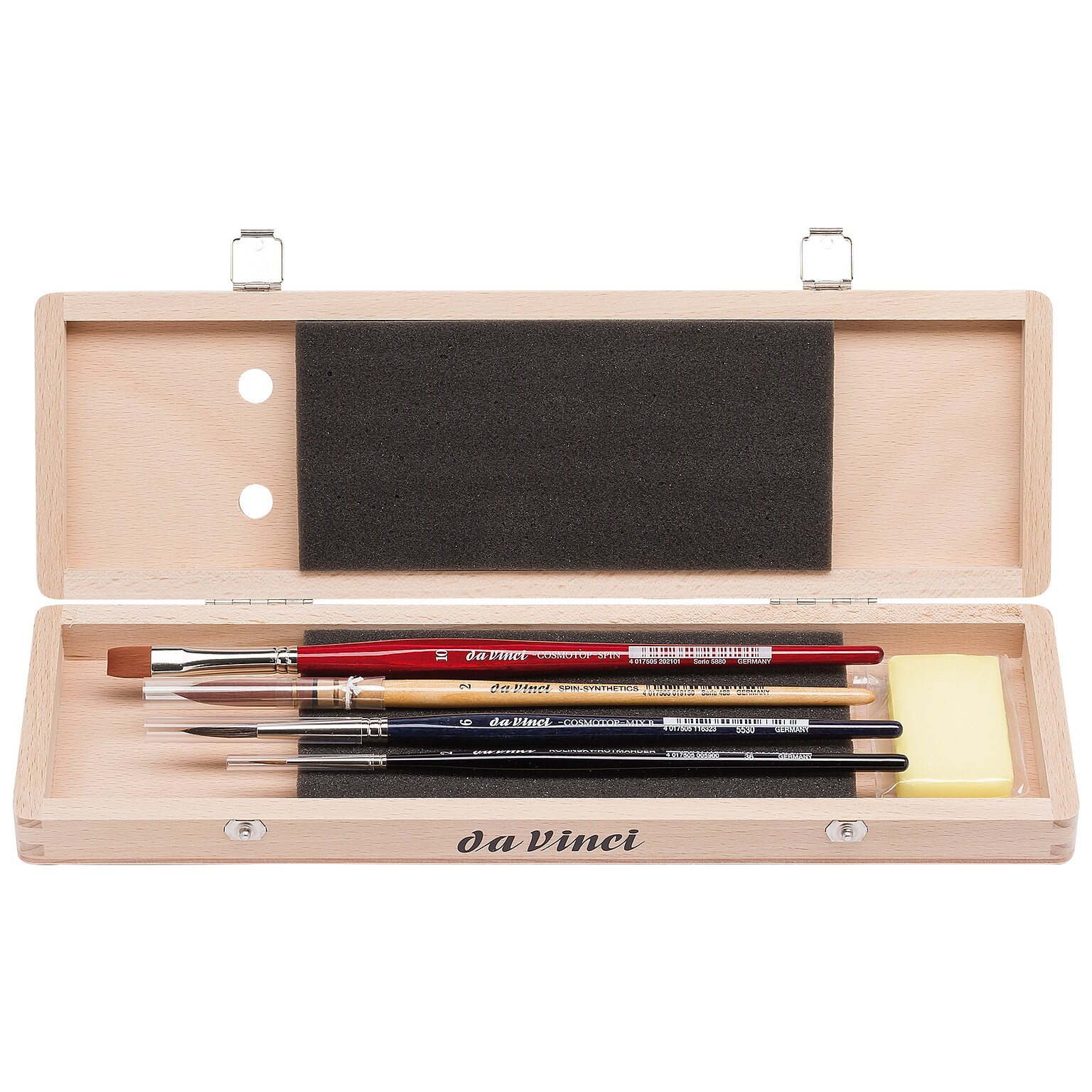 da Vinci Watercolor Synthetic Bristle, Assorted Brushes, 4/Pack (DVXVA52790)