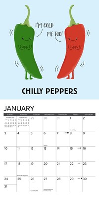 2027 Willow Creek Pun Intended 7" x 7" Monthly Wall Calendar, Assorted Colors (64177)