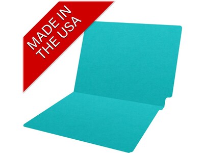 Medical Arts Press Heavy-Duty End Tab File Folder, Straight Cut, Letter-Size, Light Blue, 40/Box (S-09458-LBL)