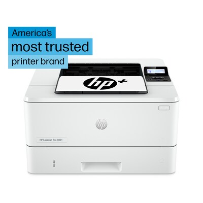 HP LaserJet Pro 4001dwe Wireless Printer, Fast, Mobile Print, Secure, Requires Internet, Best for Small Teams (2Z601E)