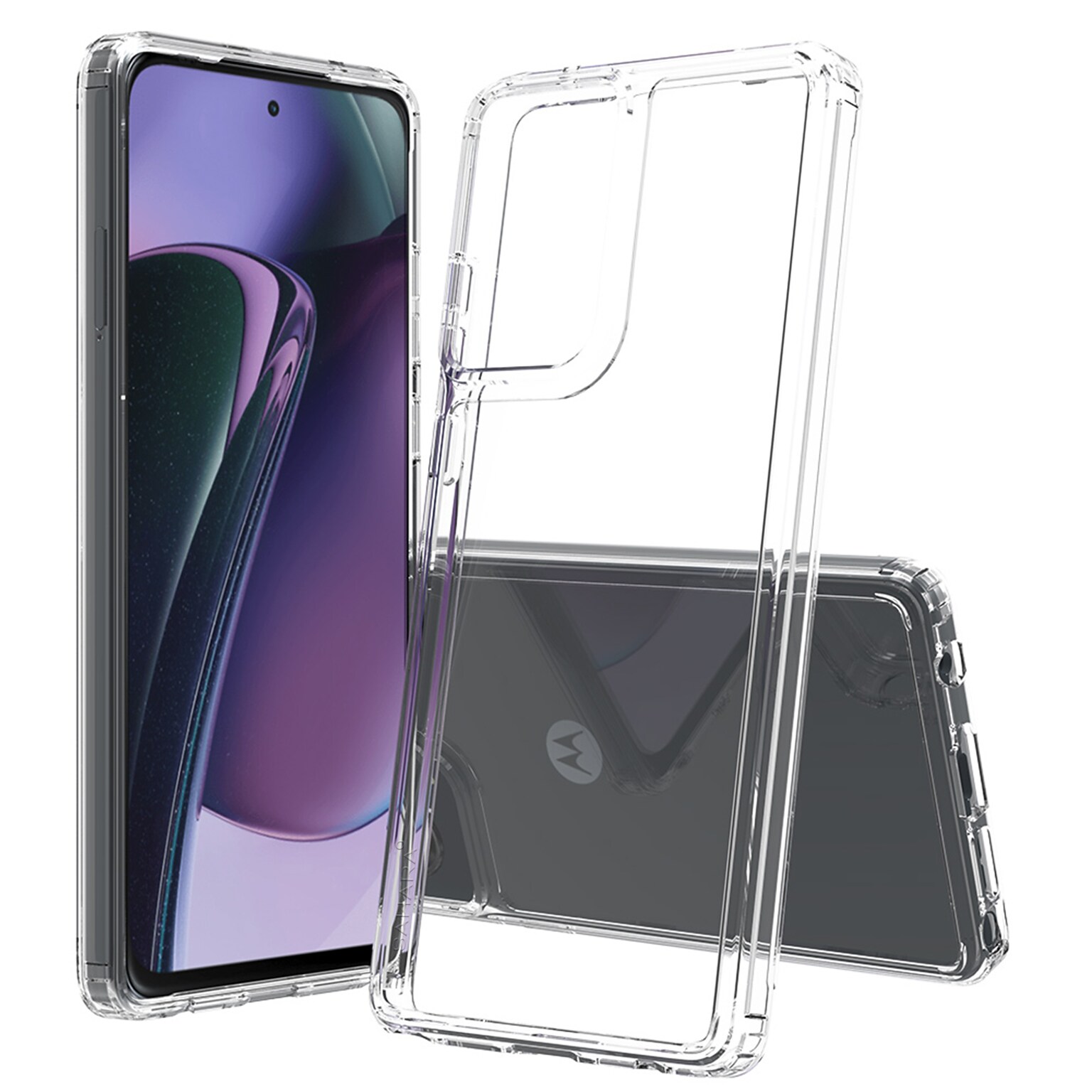 SaharaCase Inspire Series Phone Case for Motorola G Stylus 5G, Shock Absorbing, Clear (CP00576)