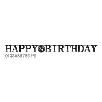 Party City Sparkling Celebration Add-An-Age Birthday Banner (AM121873-NS)