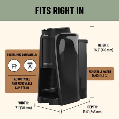 Flavia Aroma 10-Cups Single Serve Coffee Maker, Cool Gray (18001473)