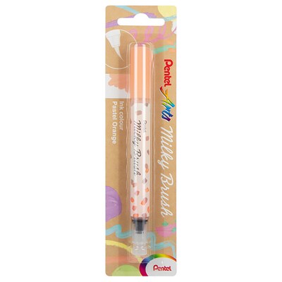 Pentel Milky Brush, Orange Ink, 3/Bundle (PTAXGFHBPPFX-3)