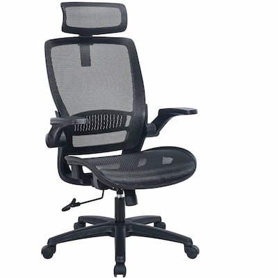 Lorell Lanser Mesh Swivel Executive Chair, Black (LLR63211)