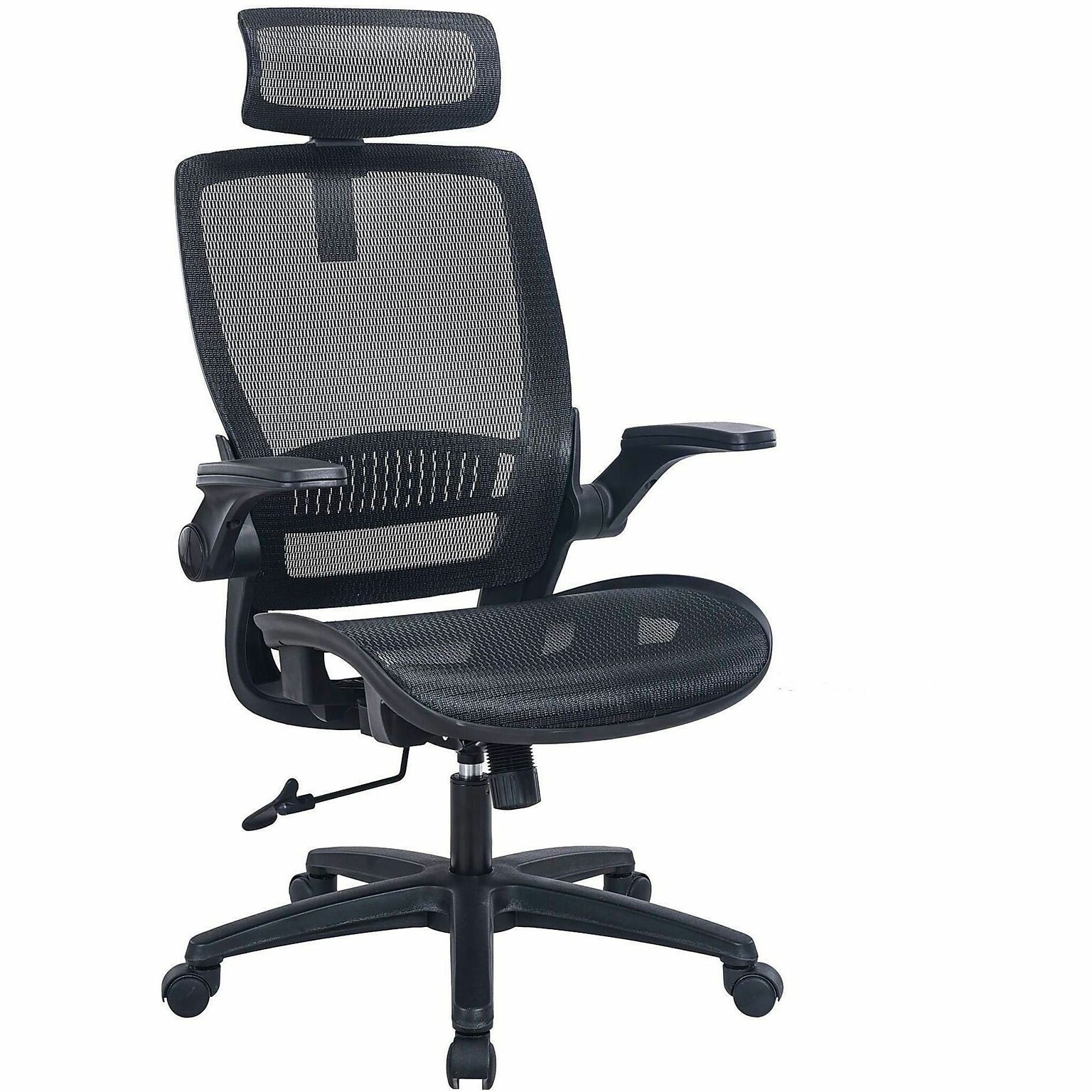 Lorell Lanser Mesh Swivel Executive Chair, Black (LLR63211)