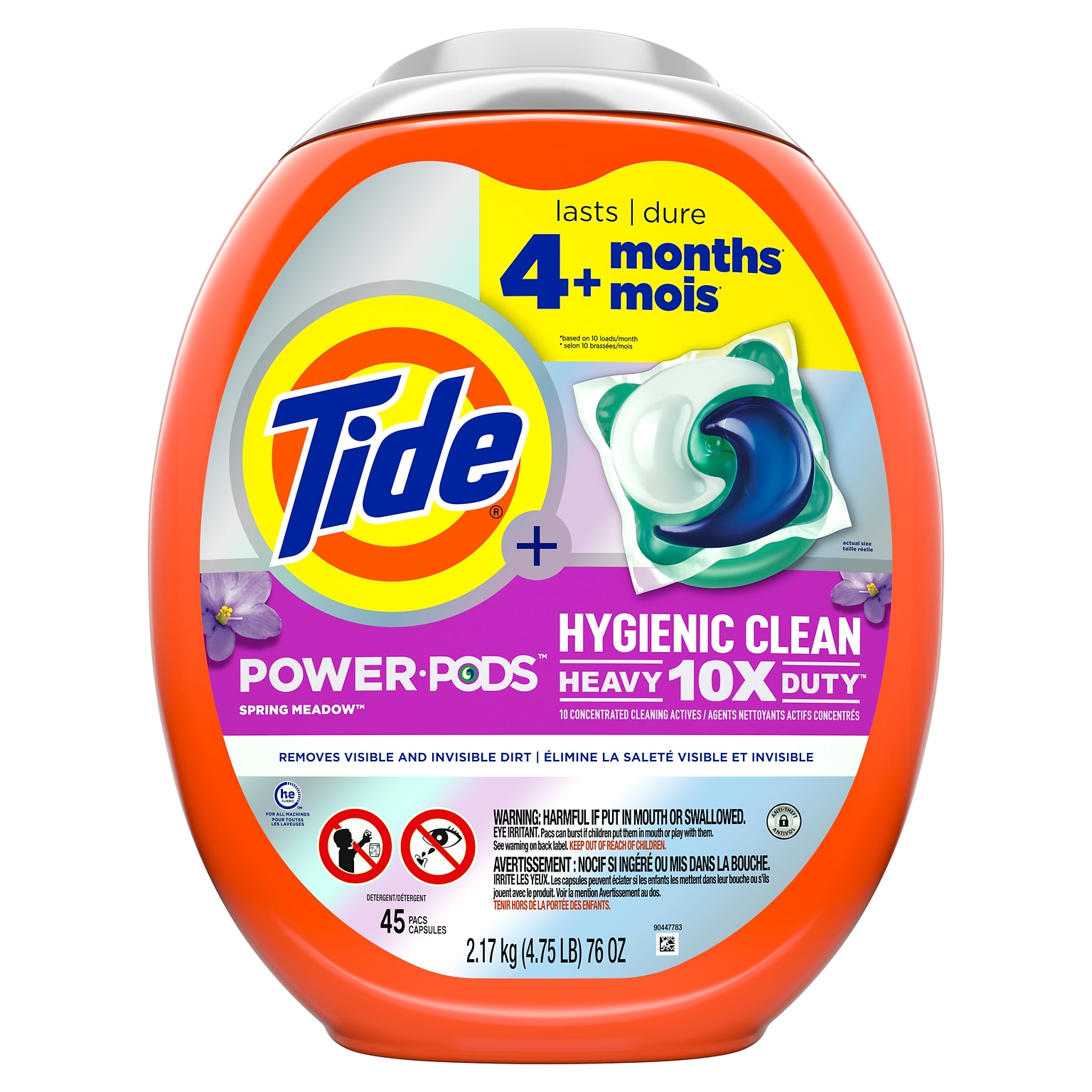 Tide Power PODS Laundry Detergent Pacs, Spring Meadow, 45 Capsules (53437/09493)
