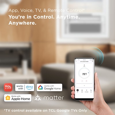 TCL Q-Series 115-Volt 12,000 BTU  Window Air Conditioner with Remote, WiFi Enabled, White (H12W4KWH)