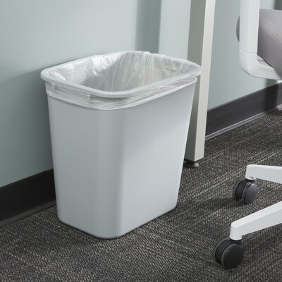 Coastwide Professional™ Indoor Trash Can Without Lid, Gray Soft Molded Plastic, 7 Gallon (CW56431)