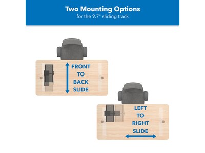 Mount-It! Deluxe Steel CPU Mount with Sliding Track, Matte Black (MI-7172)