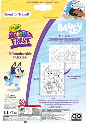 Color & Erase Reusable Bluey Puzzle Set