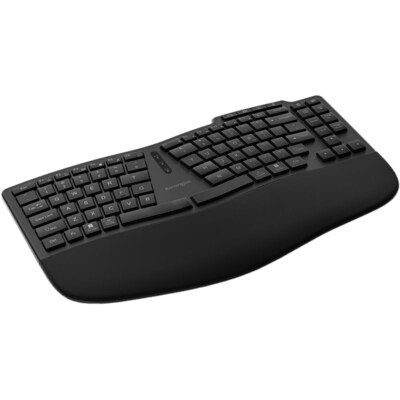 Kensington Pro Fit Ergo Wireless Ergonomic Keyboard, Black (K75491US)