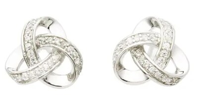 Diamond Love Knot Earrings