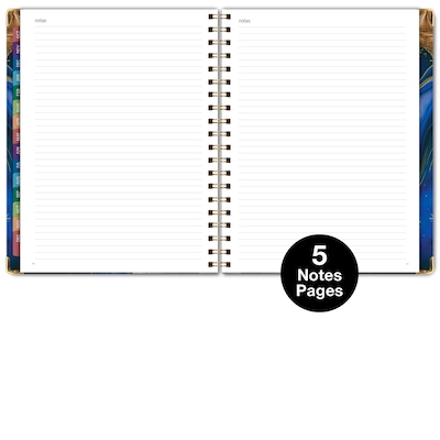 2027 Excello Brands 9" x 11" Weekly & Monthly Standard Planner, Paperboard Cover, Dark Blue Marble (FSHN-CY27-8511-23)