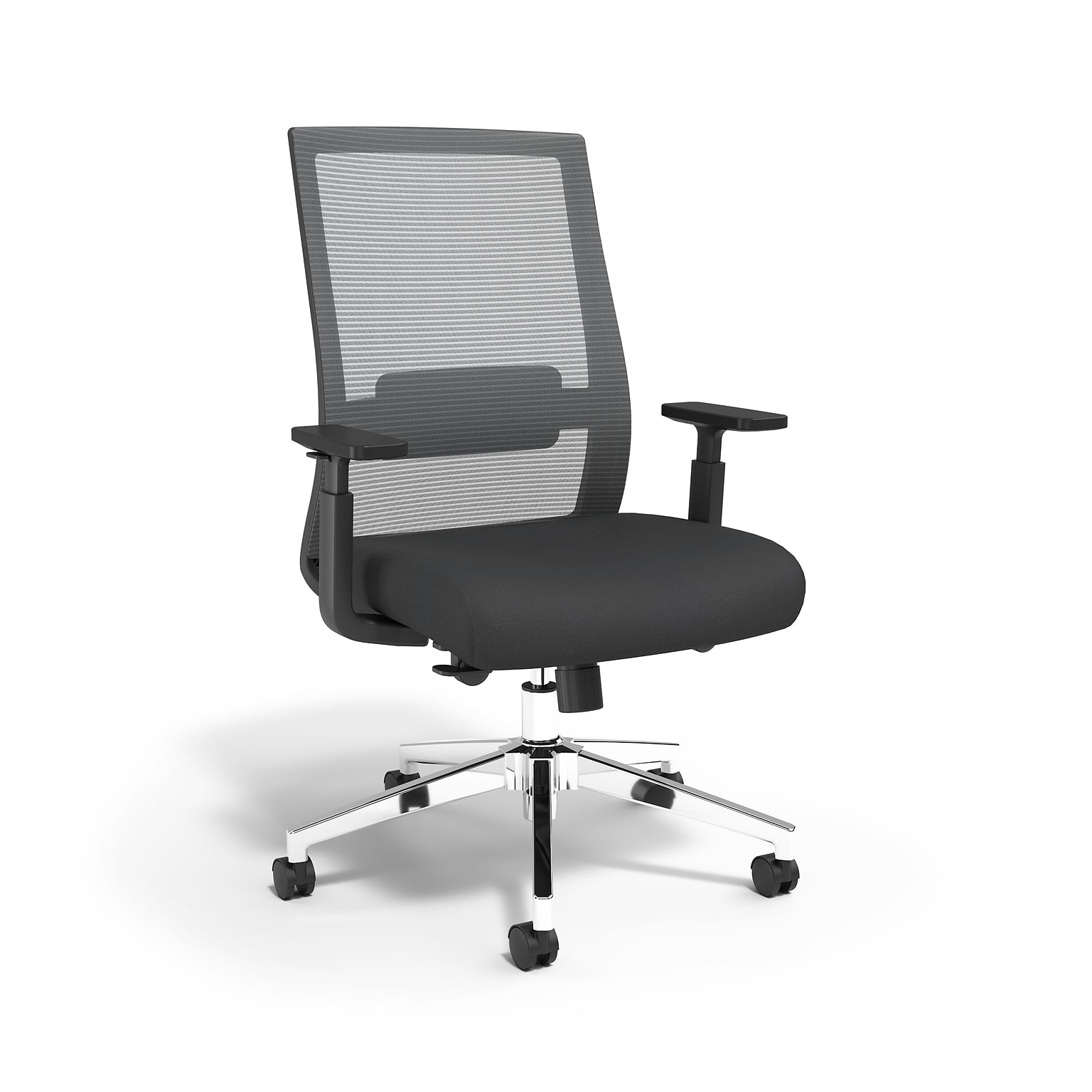 Union & Scale Prestige Marrett Ergonomic Fabric Swivel Task Chair, Black (UN53249)