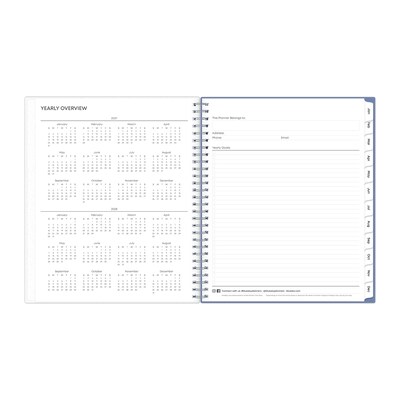 2027 Blue Sky Lindley 8" x 10" Calendar Year Monthly Planner, Plastic Cover (101582-27)