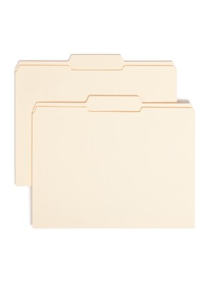 Smead File Folder, Reinforced 1/3-Cut Tab Center Position, Letter Size, Manila, 100/Box (10336)