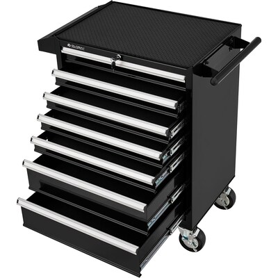 Global Industrial 26-3/8" x 18-1/8" x 37-13/16" 7 Drawer Roller Tool Cabinet, Black