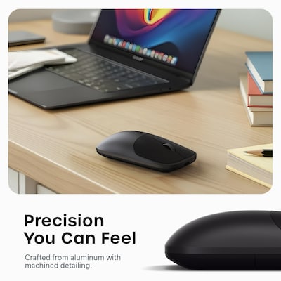 Satechi Slim EX Wireless Ambidextrous USB-C Mouse, Space Black (ST-MEXC)