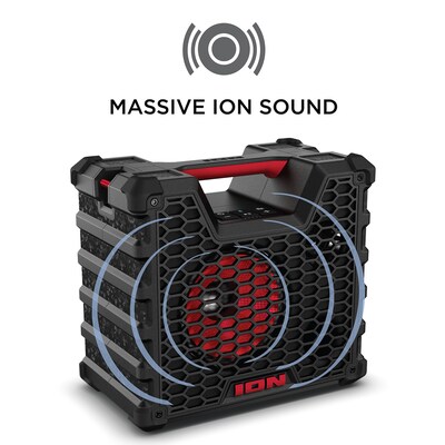 ION Tailgater Tough Wireless Bluetooth Portable All-Weather Speaker, Water Resistant, Black (TLGATTGHXUS)