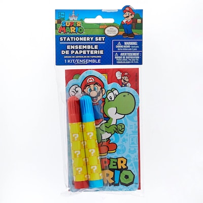 Party City Super Mario 5-Piece Stationery Set, Multicolor (AM3902599-NS)