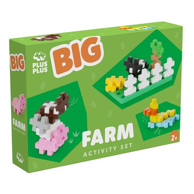 Plus-Plus Building Blocks BIG Farm Activity Set, 40 Pieces (PLL03992)