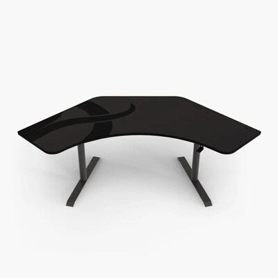 Arozzi Arena Angelo Corner Gaming Desk, Gunmetal (ARENAANGELOGMM)