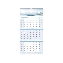 2024 House of Doolittle Scenic 8 x 17 Three-Month Wall Calendar (3636-24)